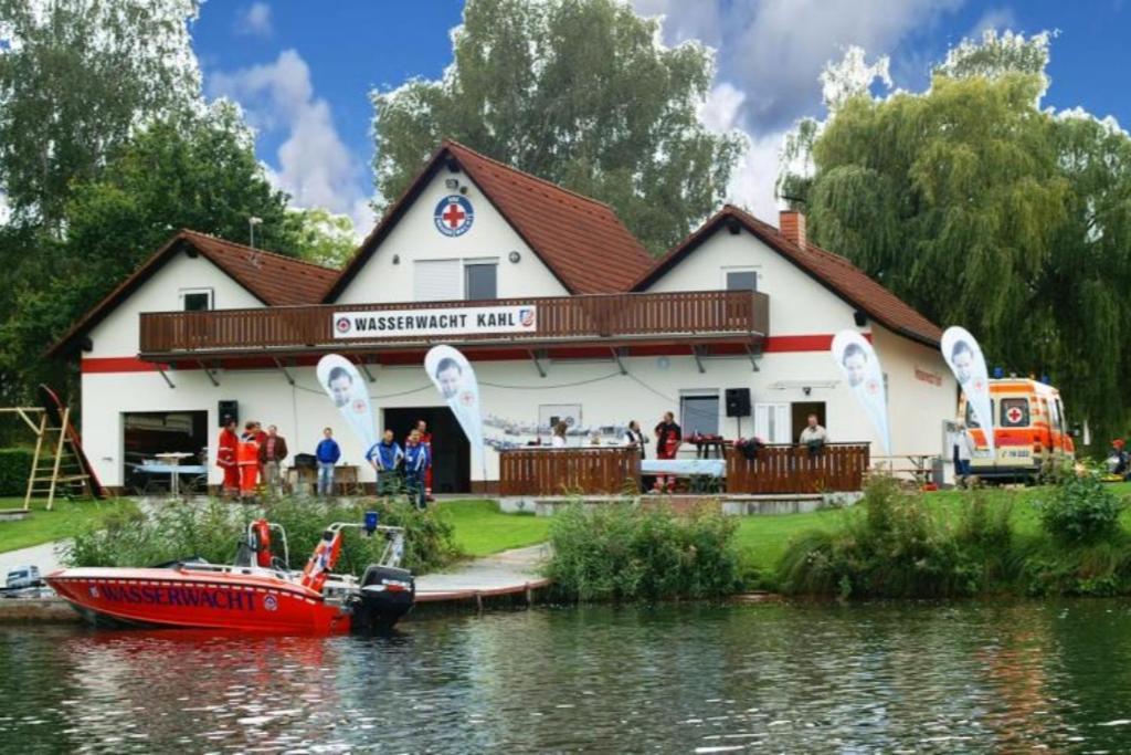 Apartamento "Oslo" - Haus Am See Mit Sandstrand Nahe Rhein-Main Und Spessart Kahl am Main Exterior foto